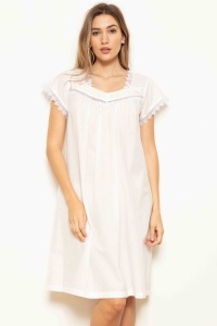 Rena 100% Cotton Voile Cap Sleeve Nightdress